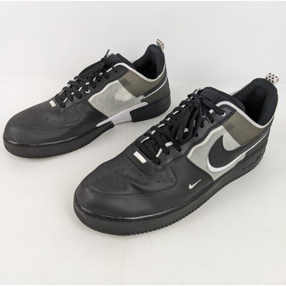 Nike Air Force 1 Low React 'Black White' Running Shoes DM0573-002 Men’s Size 18 - Picture 1 of 7
